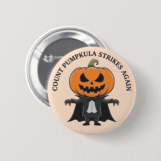 Pumpkin Vampire Button (Vorne & Hinten)