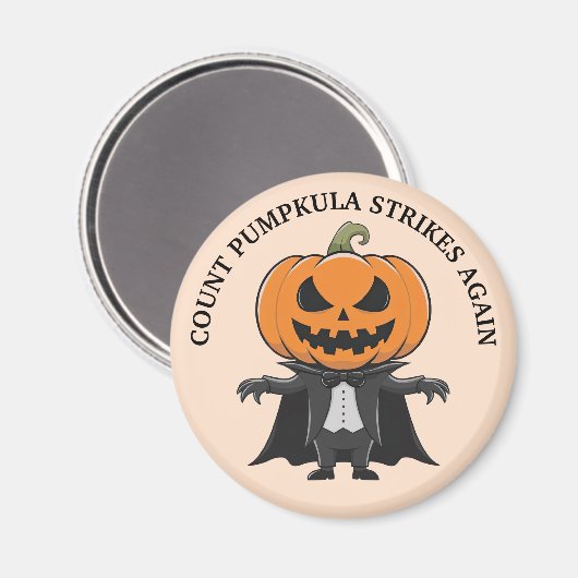 Pumpkin Vampire Magnet (Vorderseite/Rückseite)