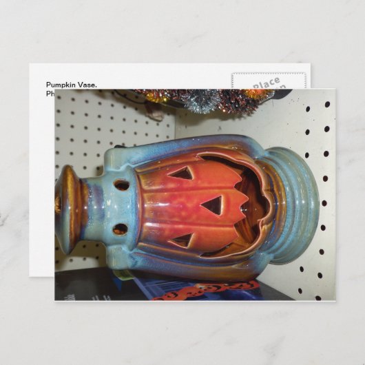 Pumpkin Vase Postkarte (Vorne/Hinten)