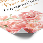 Pumpkin Verlobung Fall Liebe Party Begrüßungszeich Poster (Ecke)