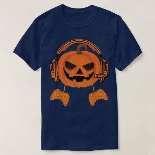 Pumpkin Video Game Controller, ein echter Gamer T-Shirt (Design vorne)