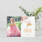 Pumpkin Vielen Dank Foto-Karte - Blumenmädchen (St Einladung (Stehend Vorderseite)