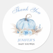 Pumpkin Vielen Dank Runder Aufkleber (Vorderseite)