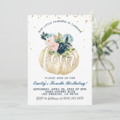 Pumpkin Vierten Geburtstag Einladung (Stehend Vorderseite)