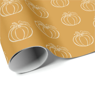 Pumpkin Vine Herbstfallen Erntedank Design Geschenkpapier