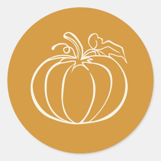 Pumpkin Vine Herbstfallen Erntedank Design Runder Aufkleber (Vorderseite)