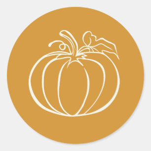 Pumpkin Vine Herbstfallen Erntedank Design Runder Aufkleber