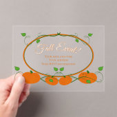 Pumpkin Vines Akryllische Einladung (Insitu (Handheld))