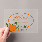 Pumpkin Vines Akryllische Einladung (Insitu (Handheld))