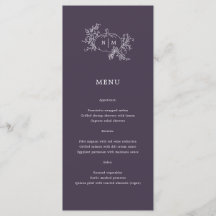 Pumpkin Vines Dark Plum Lila Monogramm Hochzeit