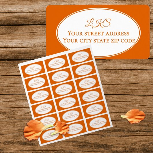 Pumpkin Vines Floral Address Adressaufkleber