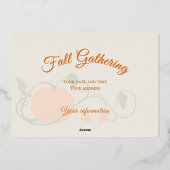 Pumpkin Vines Foil Einladung (Rückseite)