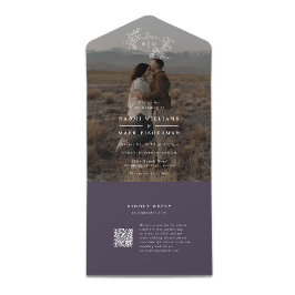 Pumpkin Vines Foto Hochzeitsmonogramm mit UAWG All In One Einladung