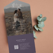 Pumpkin Vines Foto Hochzeitsmonogramm mit UAWG All In One Einladung