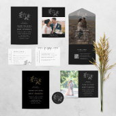 Pumpkin Vines Foto Hochzeitsmonogramm mit UAWG All In One Einladung