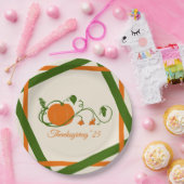 Pumpkin Vines Lattice Pappteller (Party)