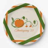 Pumpkin Vines Lattice Pappteller (Vorderseite)