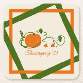 Pumpkin Vines Lattice Rechteckiger Pappuntersetzer (Vorderseite)