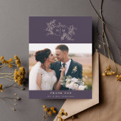 Pumpkin Vines Monogram Wedding Danke Karten