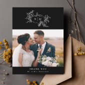 Pumpkin Vines Monogram Wedding Danke Karten