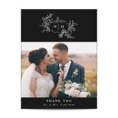 Pumpkin Vines Monogram Wedding Danke Karten