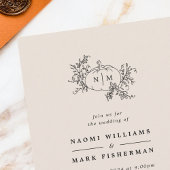 Pumpkin Vines Monogram Wedding Einladung