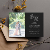 Pumpkin Vines Monogram Wedding Einladung