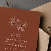 Pumpkin Vines Monogram Wedding Einladung