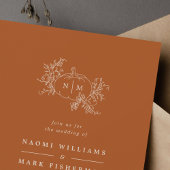 Pumpkin Vines Monogram Wedding Einladung