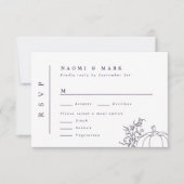 Pumpkin Vines Monogram Wedding RSVP Card (Vorderseite)