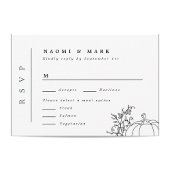 Pumpkin Vines Monogram Wedding RSVP Card