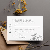 Pumpkin Vines Monogram Wedding RSVP Card
