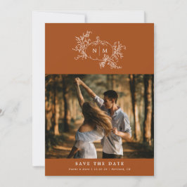 Pumpkin Vines Monogram Wedding Save The Date