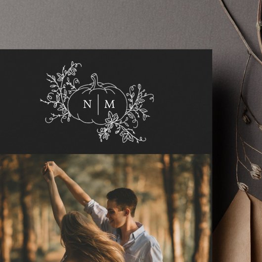 Pumpkin Vines Monogram Wedding  Save The Date