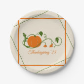 Pumpkin Vines Pappteller (Vorderseite)