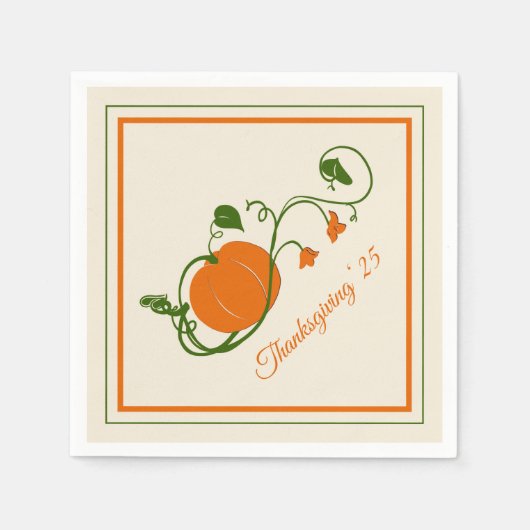 Pumpkin Vines Serviette (Vorderseite)