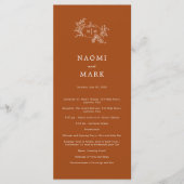 Pumpkin Vines Wedding Program Programm (Vorderseite)