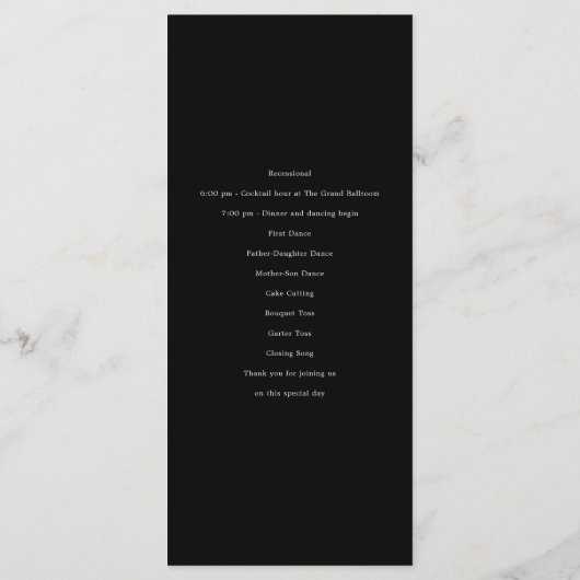 Pumpkin Vines Wedding Program Programm (Rückseite)