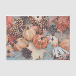 Pumpkin Vintag Antique Orange Grau Fall Art Seidenpapier