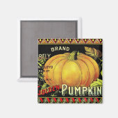 Pumpkin-Vintag-Etikett Magnet (Vorderseite/Rückseite)