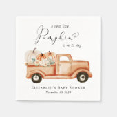 Pumpkin Vintag Truck Wasserfarbe Kinderdusche Serviette (Vorderseite)