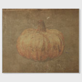 Pumpkin Vintage antike Orange Herbsttextur Geschenkpapier (Flach)
