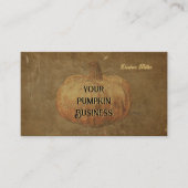 Pumpkin Vintage antike Orange Herbsttextur Visitenkarte (Vorderseite)