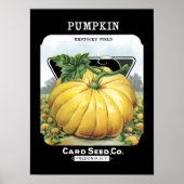 Pumpkin-Vintage Saatpackung Poster (Vorne)