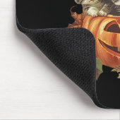 Pumpkin Vintagen 90er Cat Retro Halloween Mousepad (Ecke)