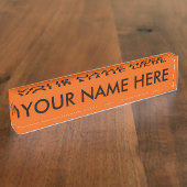 PUMPKIN (Vollorangefarben, Typ & Dudettes) ~ Namensplakette (Seite)