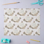 Pumpkin w Herbstlaubs Dankbarkeit an gesegnete Skr Seidenpapier (Basteln)