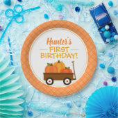 Pumpkin Wagon Fall Birthday Party Pappteller (Party)