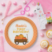 Pumpkin Wagon Fall Birthday Party Pappteller (Party)