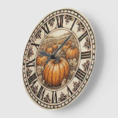  Pumpkin - Wall Clock  Große Wanduhr (Winkel)